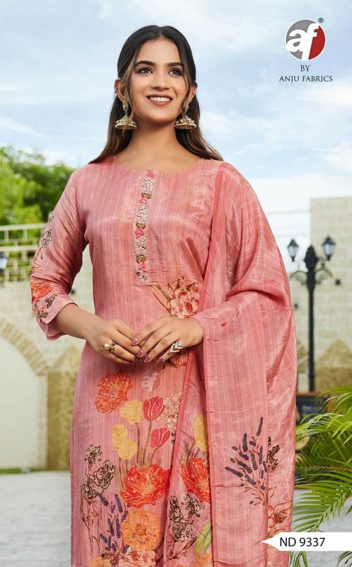 Anju Fab ND 9337 Tissue Shimmer Print Wholesale Ready-Made Combo Suits in Surat