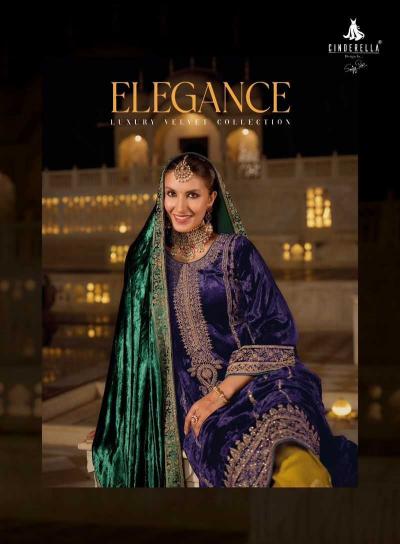 Cinderella Elegance Series 10801 to 10806 Viscose Velvet Winter Wholesale Salwar Kameez in Surat