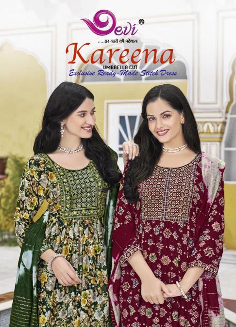Devi Kareena Vol-1 Series 1001-1008 Rayon , Wholesale Readymade Suits in Surat