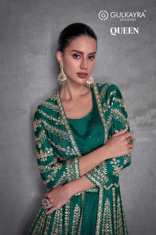 Gulkayra Designer Queen Series 7434 to 7437 Chinon Wholesale  Readymade Party Wear Suits in Surat