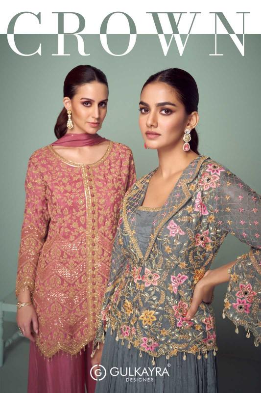 Gulkayra Designer Series 7508-7509 Crown Chinon Wholesale Ready-Made Traditional Suit in Surat