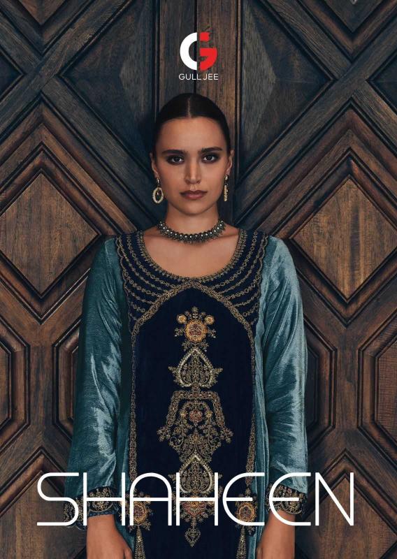 Gull Jee Shaheen Series 40001-40006 Embroidery Viscose Velvet Wholesale Suits in Surat