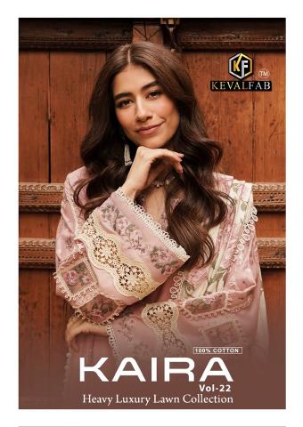 Keval Kaira Vol-22 Series 22001-22006 Lawn Cotton Wholesale Salwar Kameez in Surat