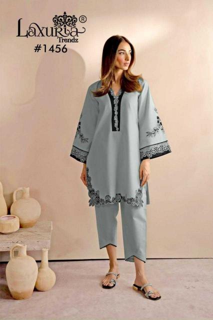 LAXURIA TRENDZ 1456 Zam Satin Wholesale Readymade Pretty Look Suit Elegant Collection in Surat