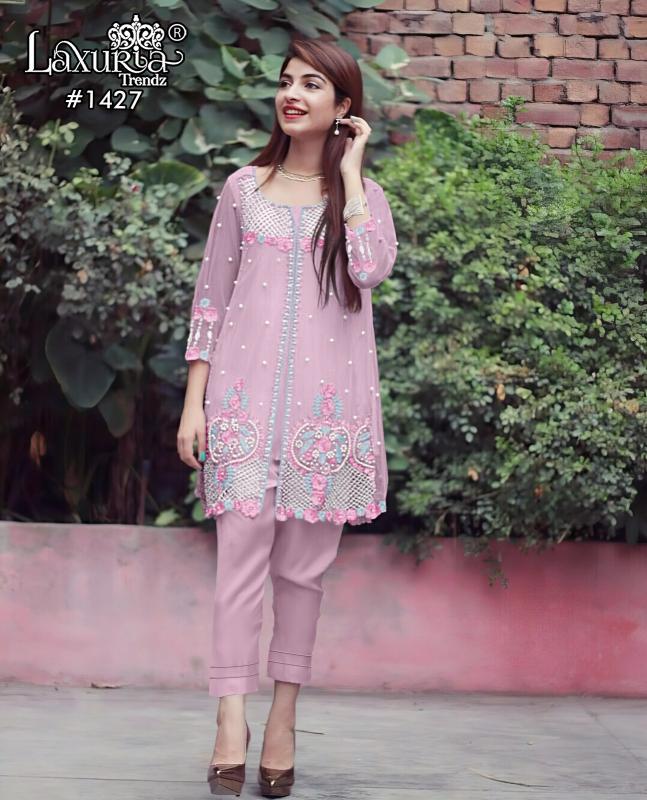 Laxuria Trendz D No. 1427 Georgette Fox Wholesale Readymade Suits in Surat | Premium Ethnic Wear