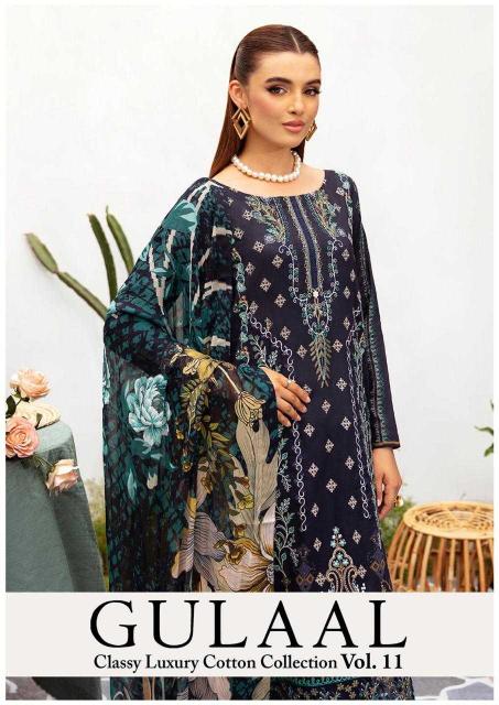 Luxury Gulaal Classy Cotton Collection Vol 11 Series 101 to 110 Cotton Pakistani Wholesale Suits in Surat