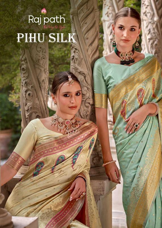 Rajpath Pihu Silk Series 490001 to 490006 Stylish Silk Wholesale Sarees with Blouse