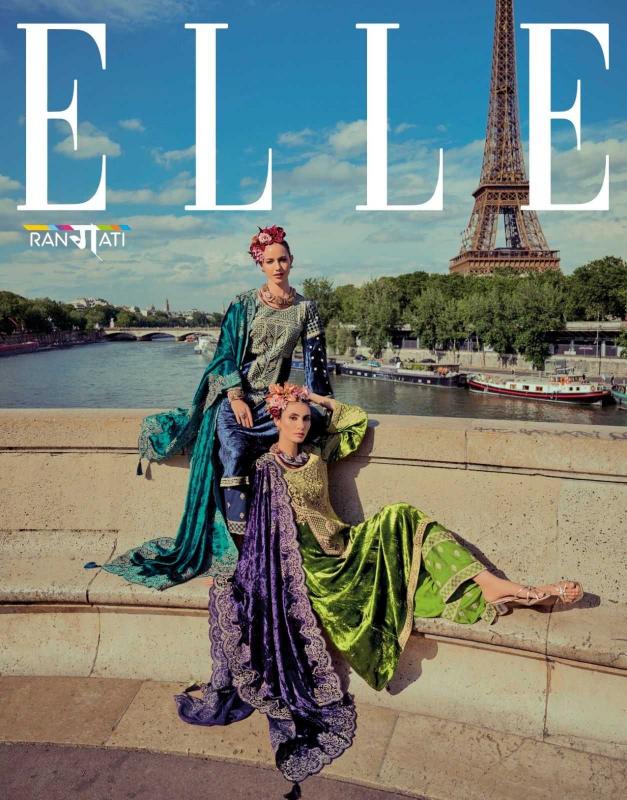 Rangati Prints Elle Series 01-07 Viscose Velvet Wholesale Suits in Surat