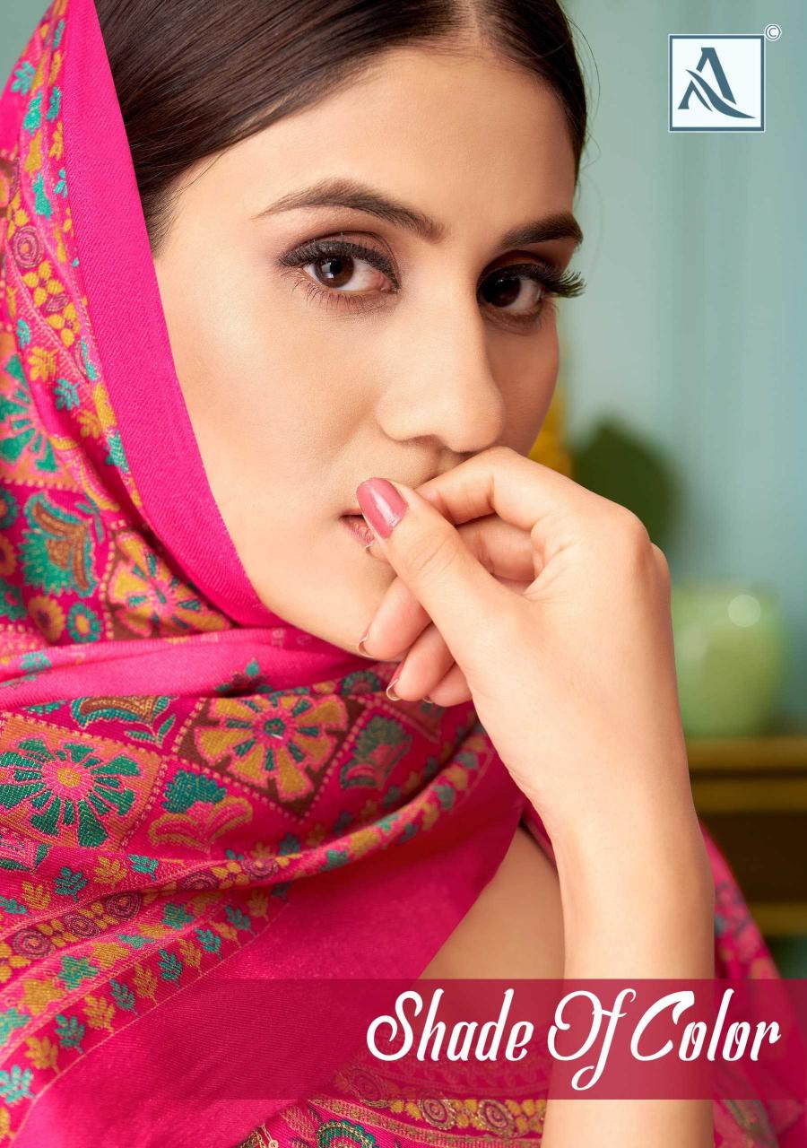 alok shade of color series 231001-231004 Pure Viscose Pashmina Wholesale Salwar Kameez in Surat