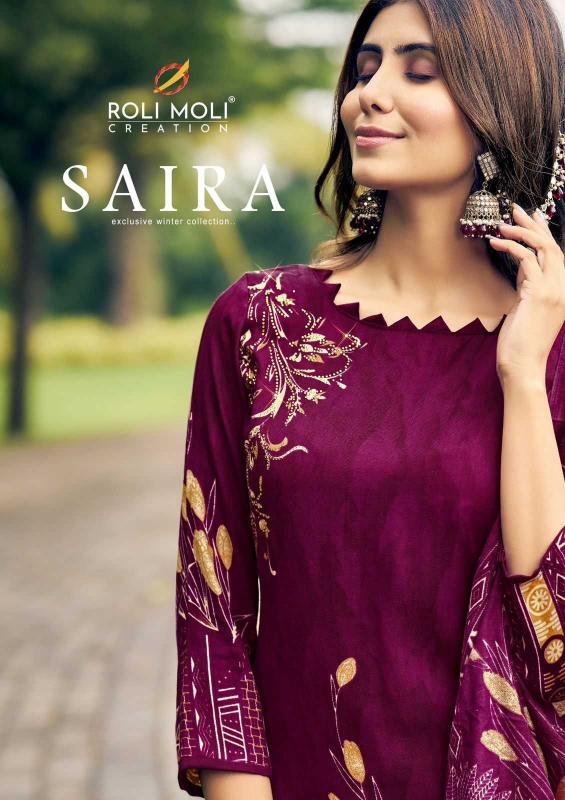 roli moli creation saira series 1001-1008 PASHMINA Wholesale Salwar Kameez in Surat
