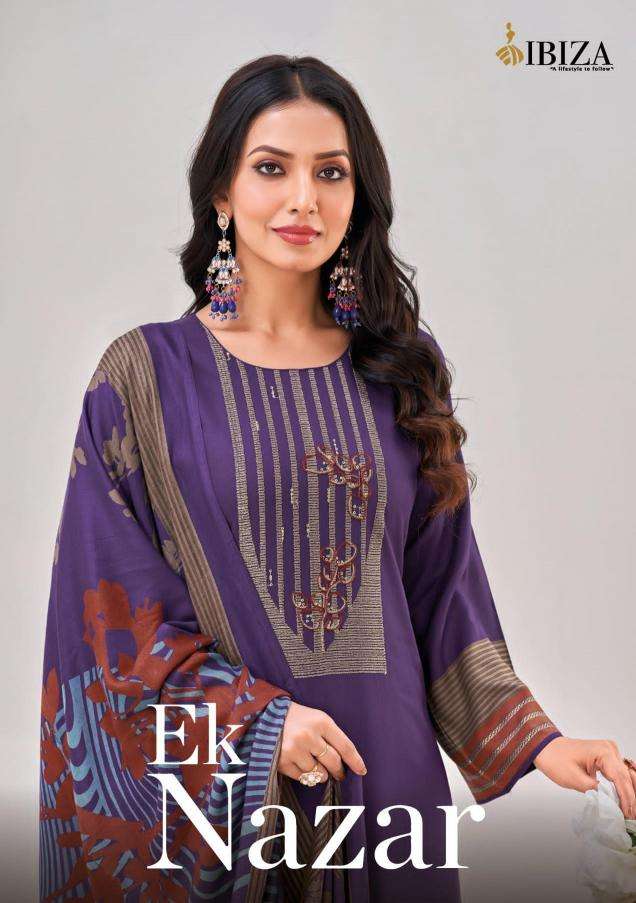 ibiza ek nazar series 1271-1274 PURE VISCOSE MUSLIN wholesale salwar kameez in surat