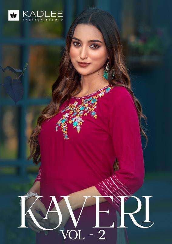 kadlee kaveri vol 2 series 6007-6012 Heavy Rayon wholesale kurti in surat 