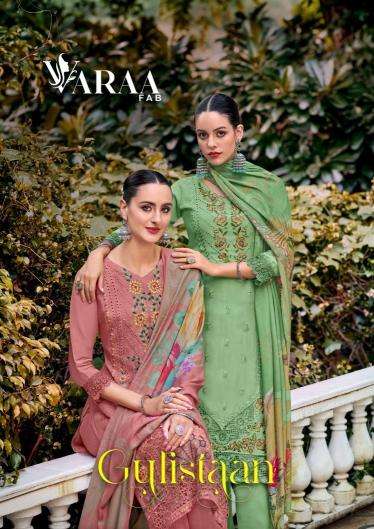 varaa fab gulistaan vol 1 series 501-506 BEMBERG MUSLIN wholesale salwar kameez in surat