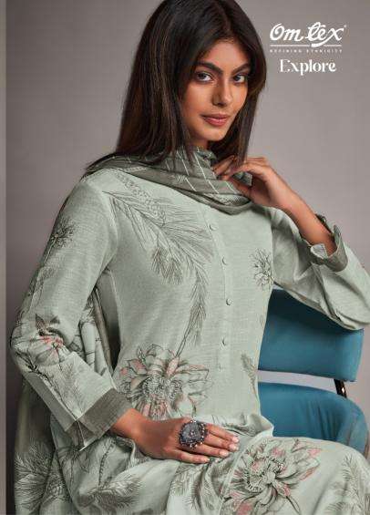 omtex explore series 6941 linen cotton wholesale salwar kameez in surat