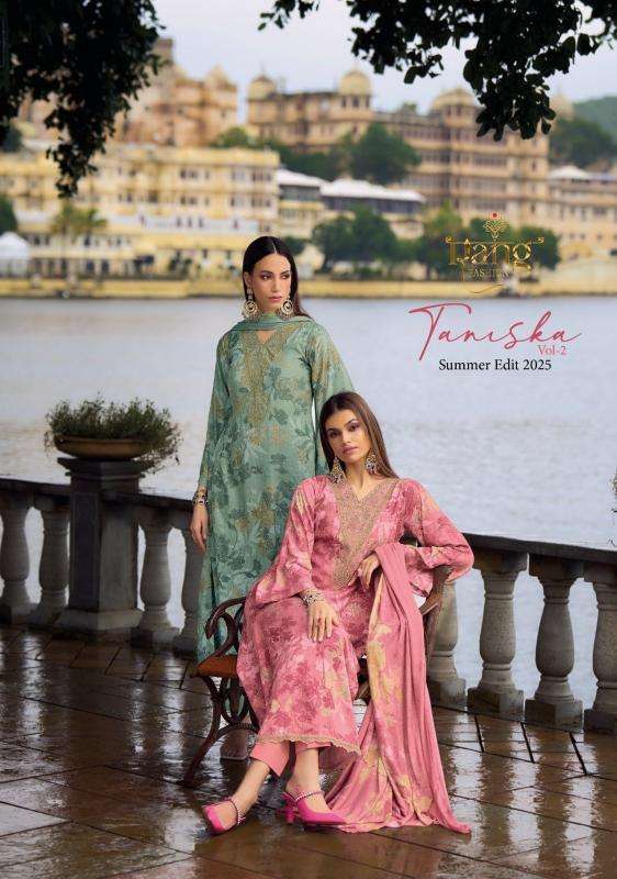 rang fashion taniska vol 2 series 201-204 lawn cambric wholesale salwar kameez in surat 