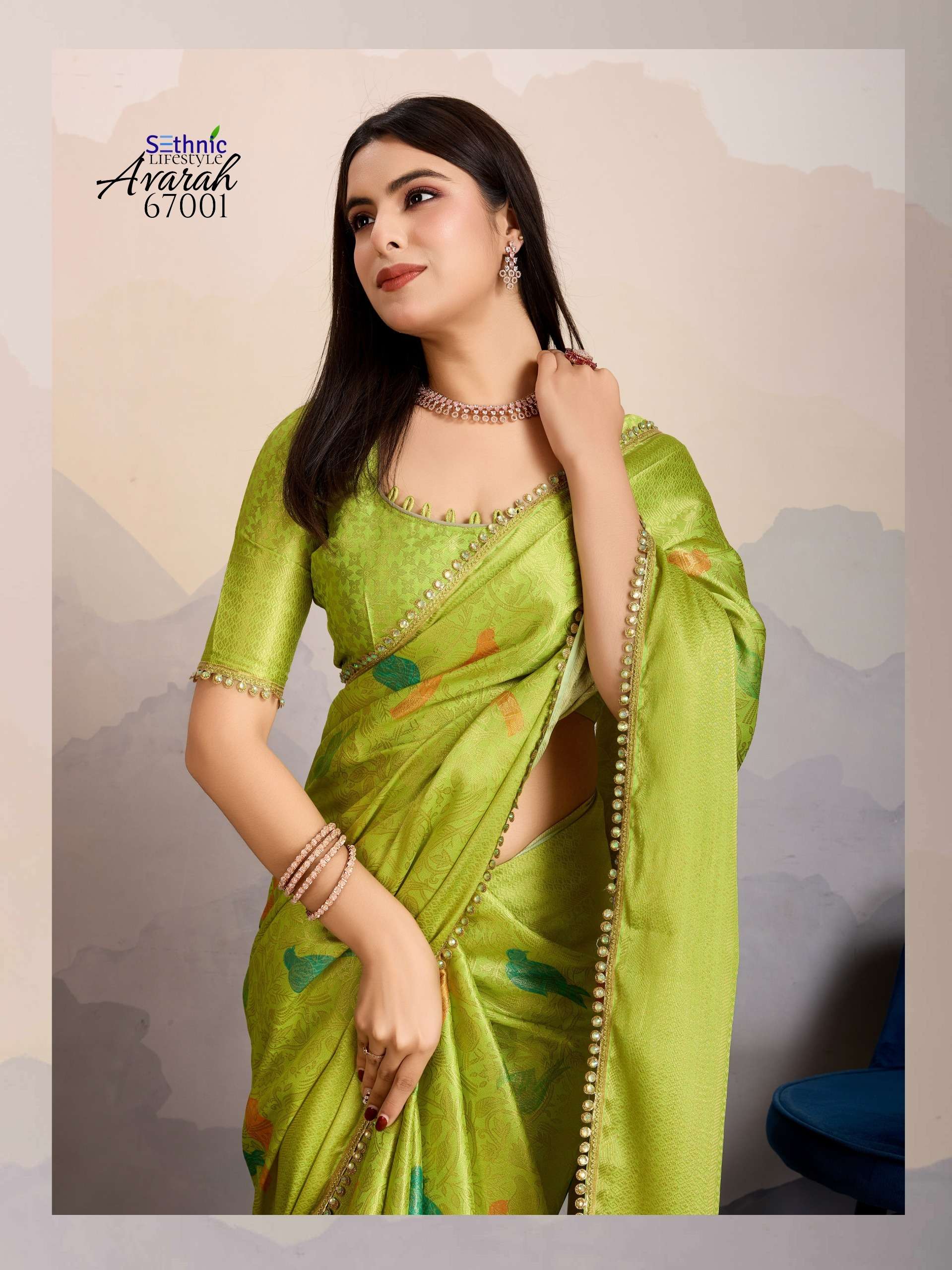 Sethnic Lifestyle Avarah Double Mysore Brocade Silk wholesale saree in surat 