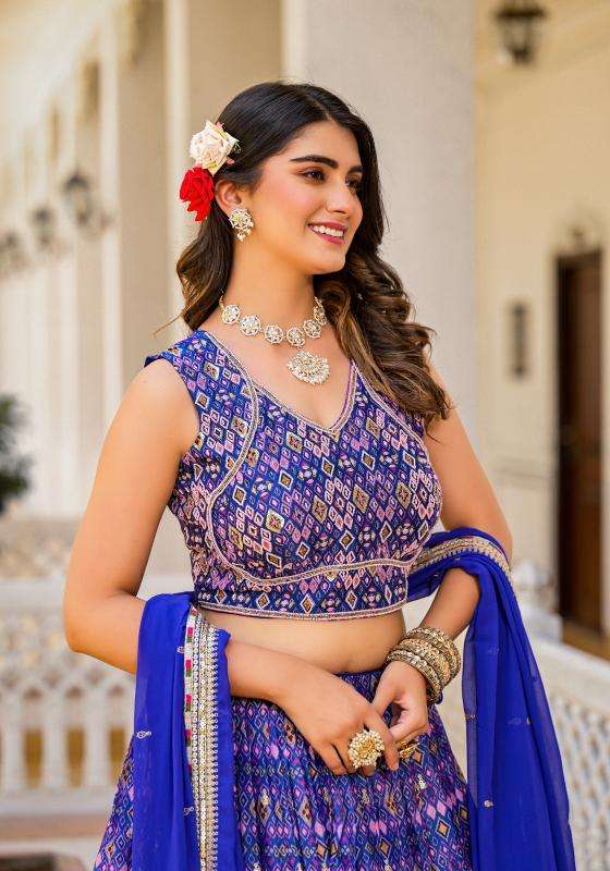 agnidhara series 36001-36003 slim georgette wholesale lehenga