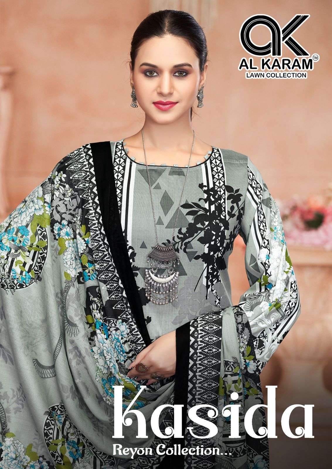 Alkaram Kasida Vol-01 series 01-06 Rayon wholesale suit