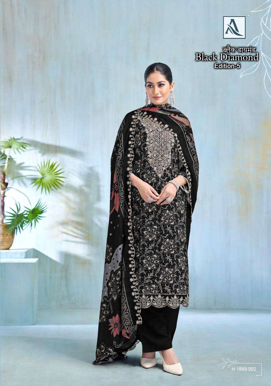 alok black diamond vol 5 series 1889001-1889006 RAYON wholesale suit