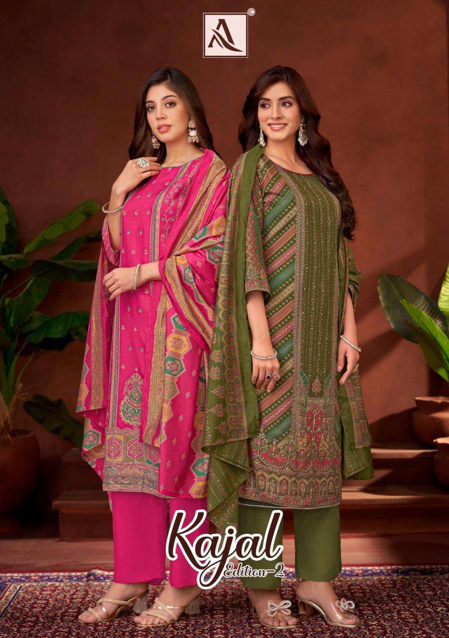 Alok kajal vol 2 series 1907001-1907006 viscose rayon wholesale suit