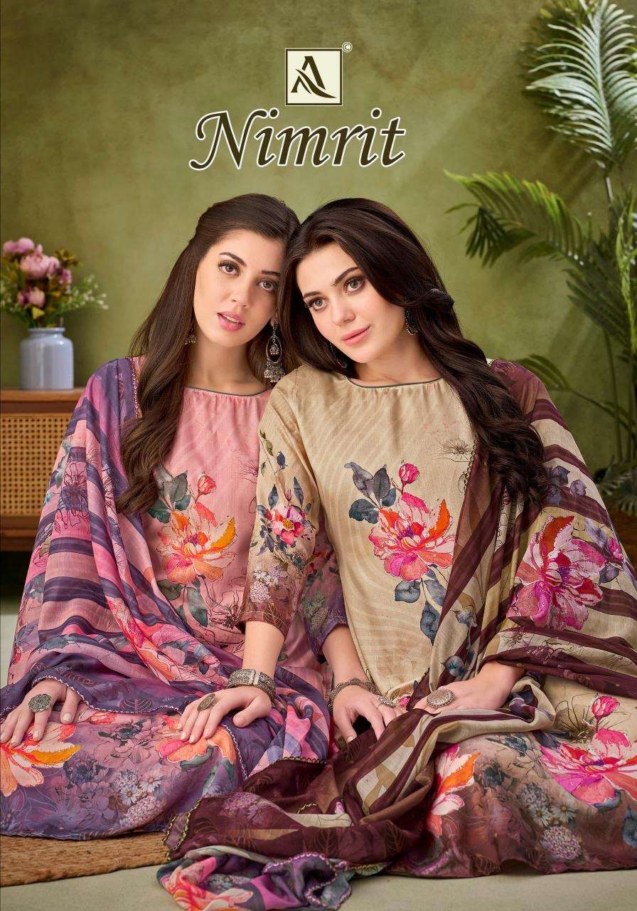 Alok suit nimrit series 1802001-1802004 jam Print wholesale suit