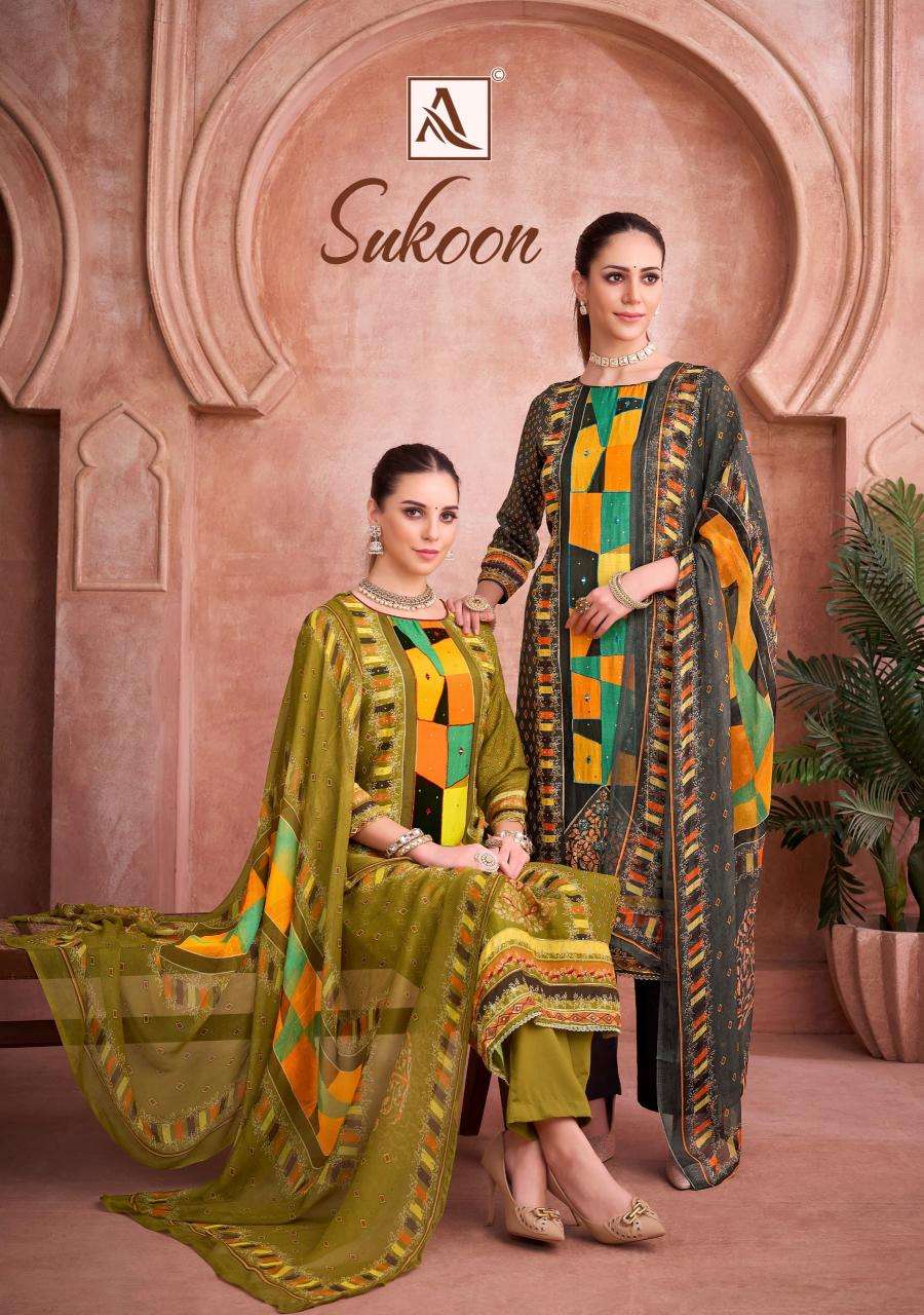 alok sukoon series 1783001-1783004 viscose muslin wholesale suit 