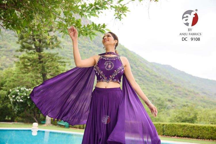 Anju fab Dc 9108 chinon chiffon wholesale crop top