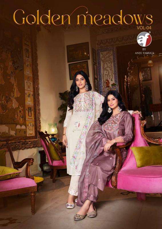 anju fab golden meadows vol 4 series 4141-4146 MUSLIN wholesale suit 