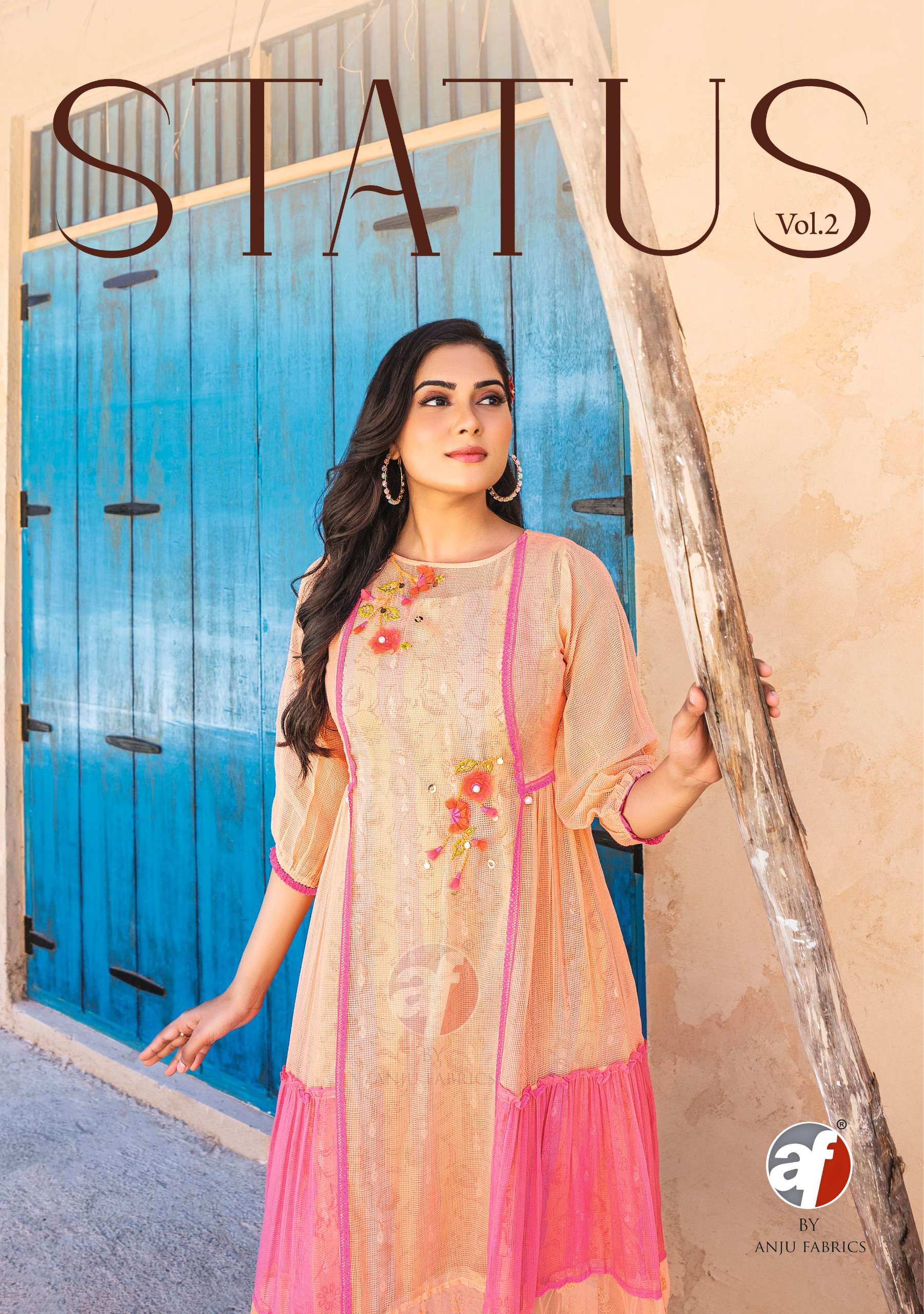 Anju fab status vol 2 designer kota checks wholesale kurti