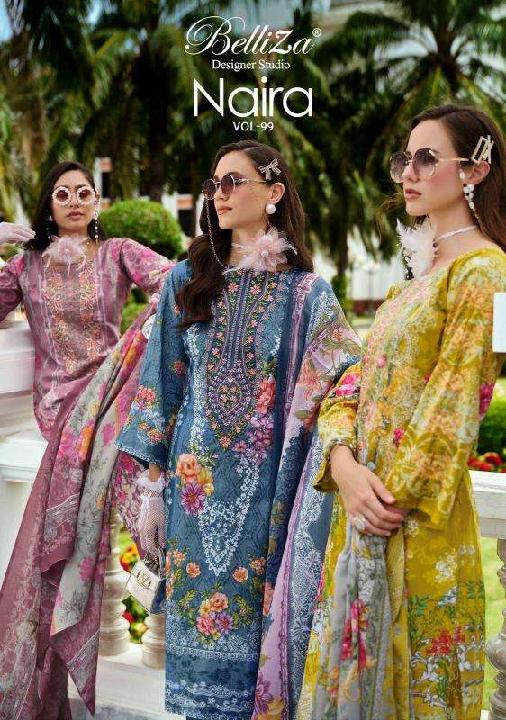 Belliza naira vol 99 series 811001-811008 cotton wholesale suit