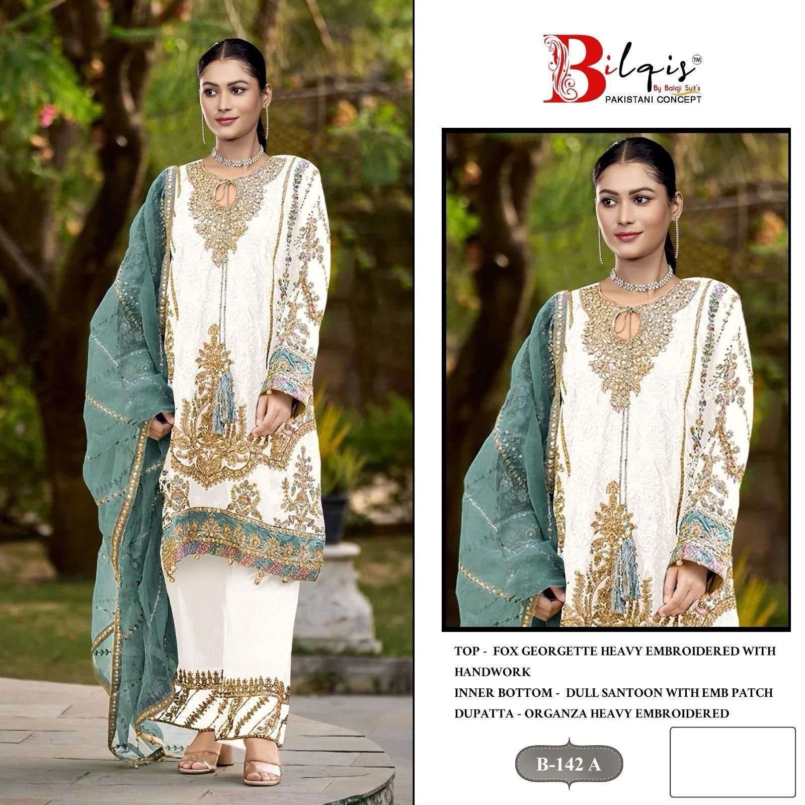 Bilqis B-142 A-B faux georgette wholesale suit