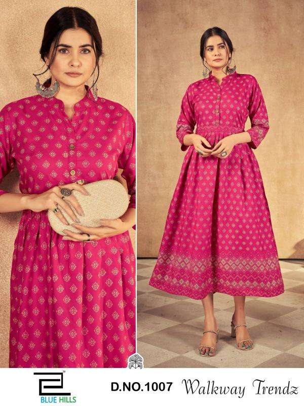 blue hills walkway trendz series 1001-1008  rayon wholesale kurti 