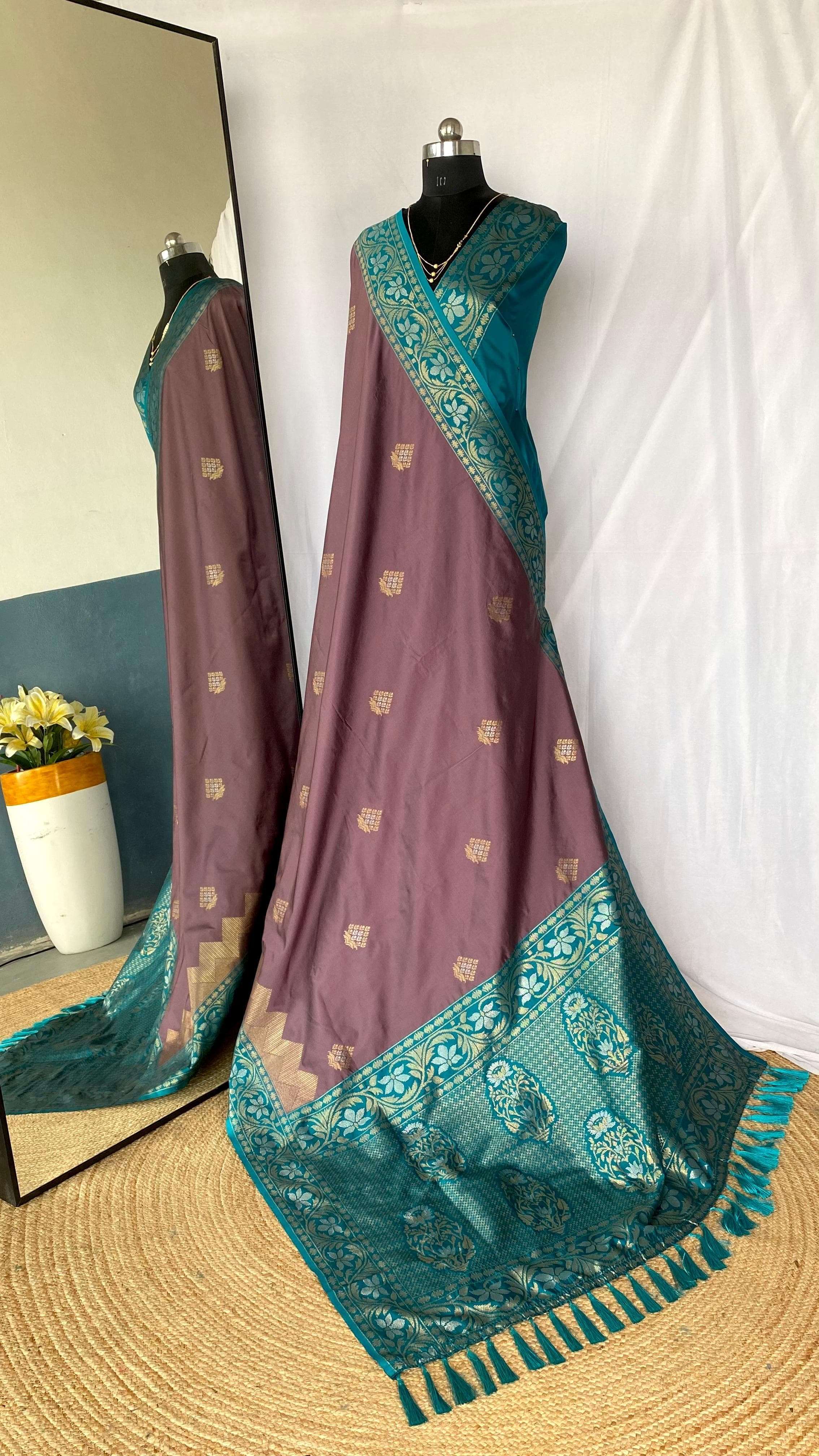 Bt-53 vidhi designer dual tone silk wholesale saree
