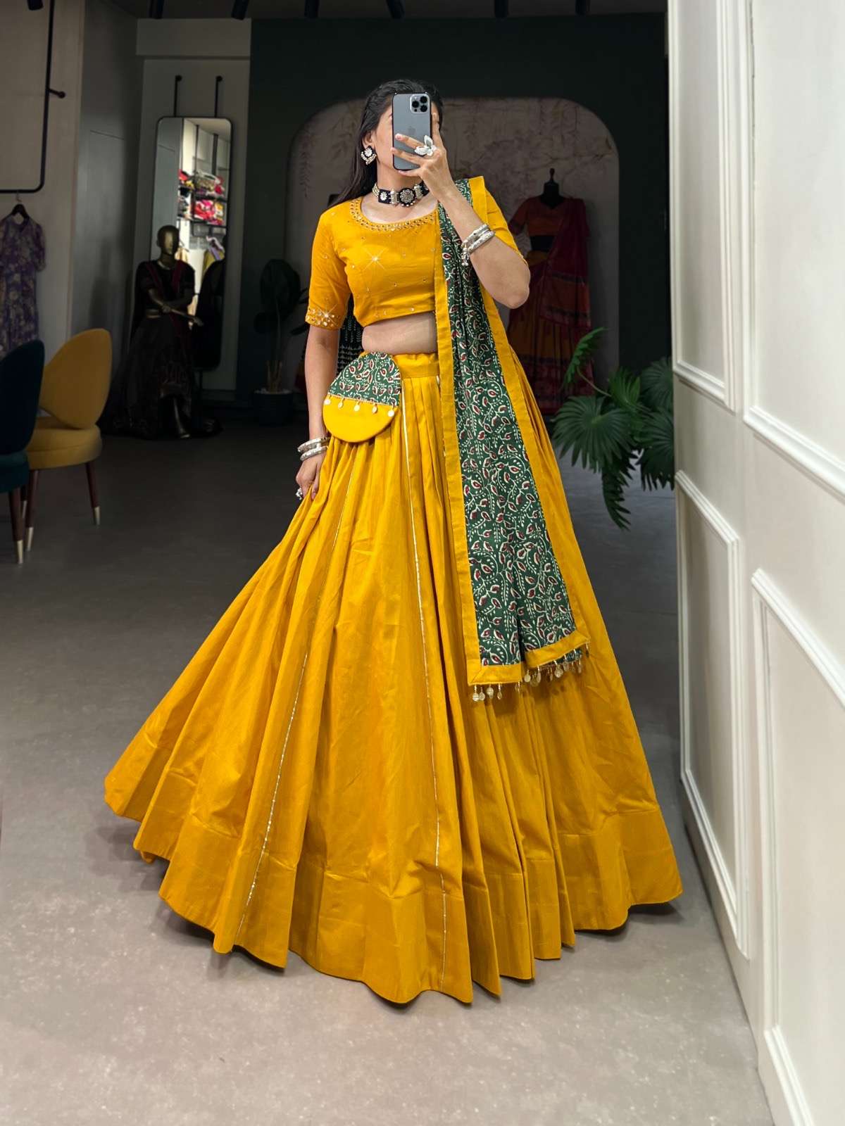 Chaithra designer pure cotton wholesale lehenga