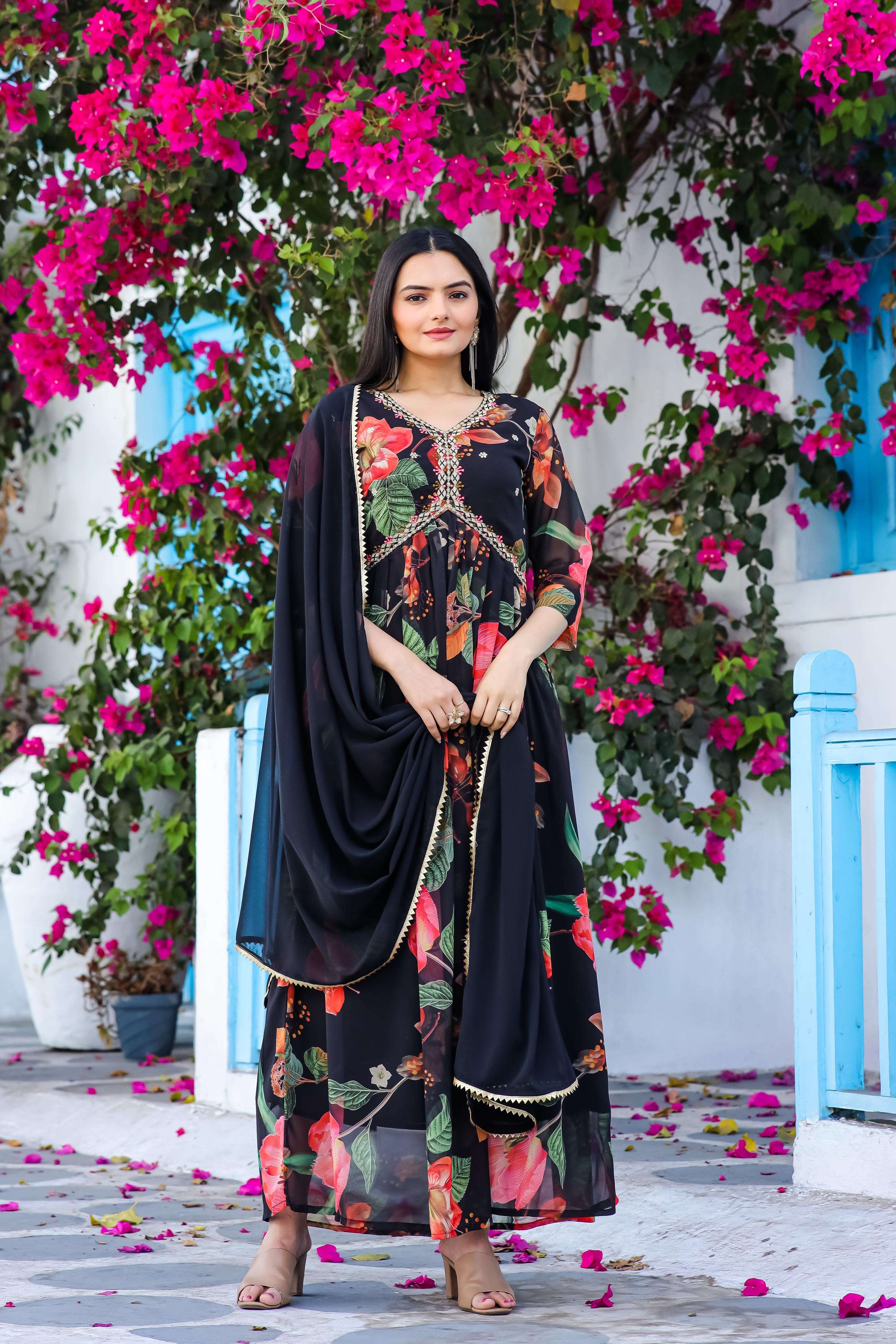 Diwali special designer georgette wholesale suit