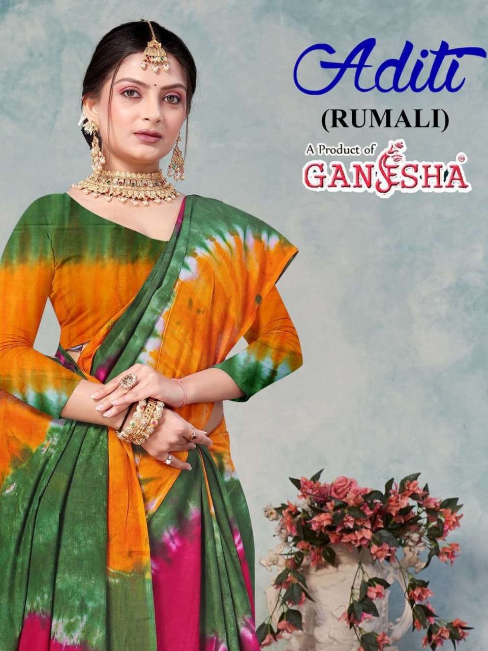 Ganesha aditi vol-1 series 1008-1017 cotton wholesale saree