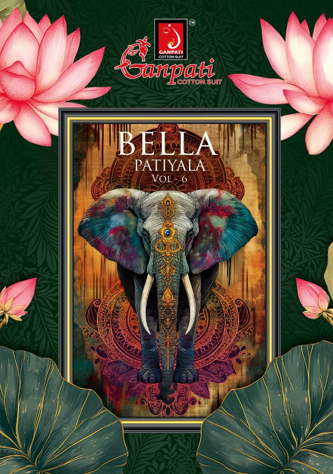 Ganpati bella vol 6 series 601-615 cotton wholesale suit