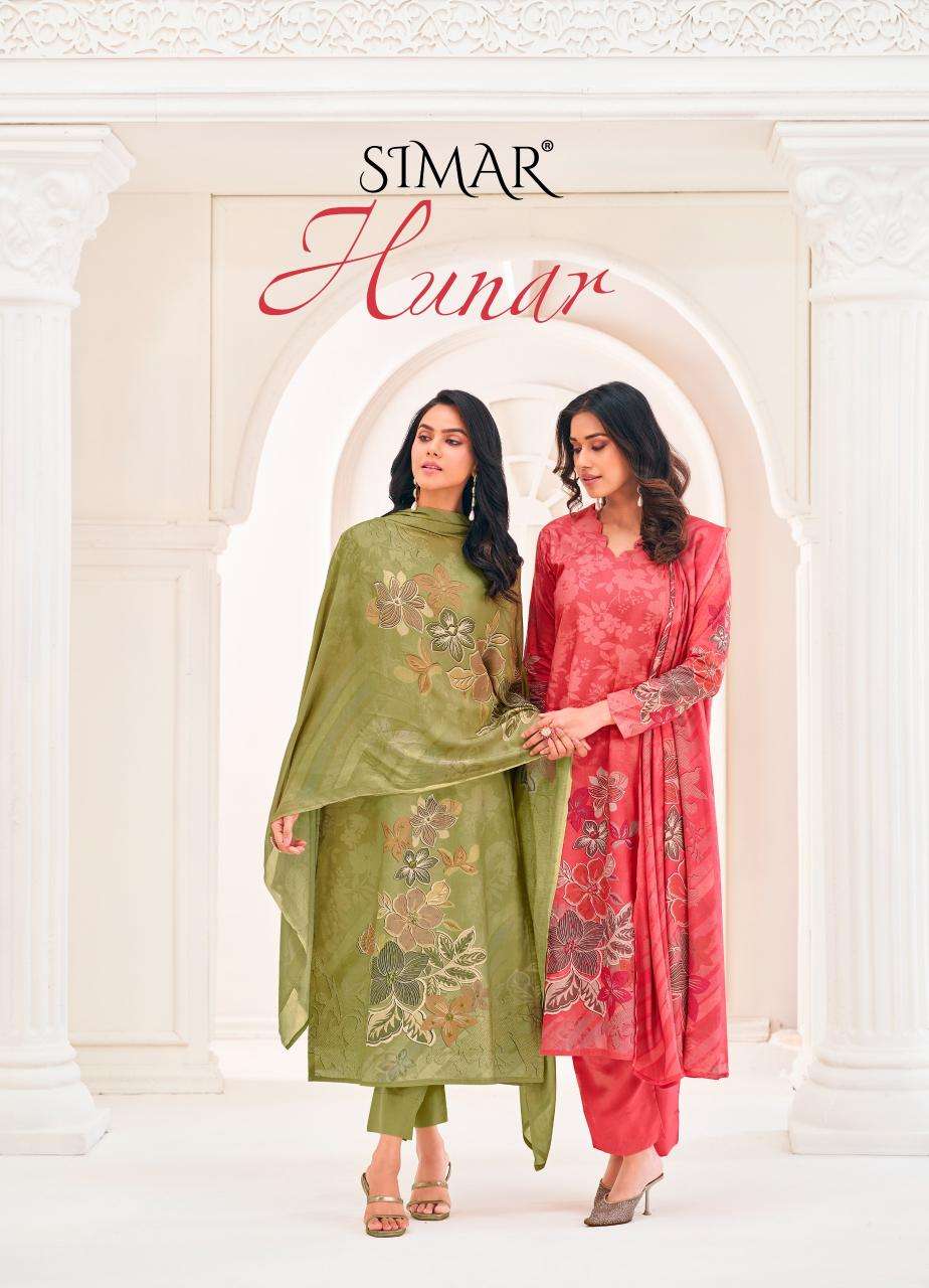 Glossy hunar series 2011 lawn cotton wholesale suit