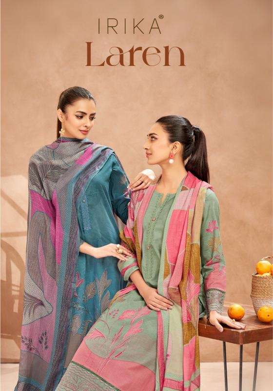 Irika laren series 1001-1008 cambric cotton wholesale suit