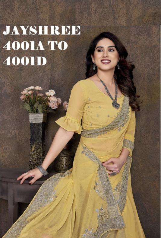Jayshree 4001a-4001d georgette wholesale saree