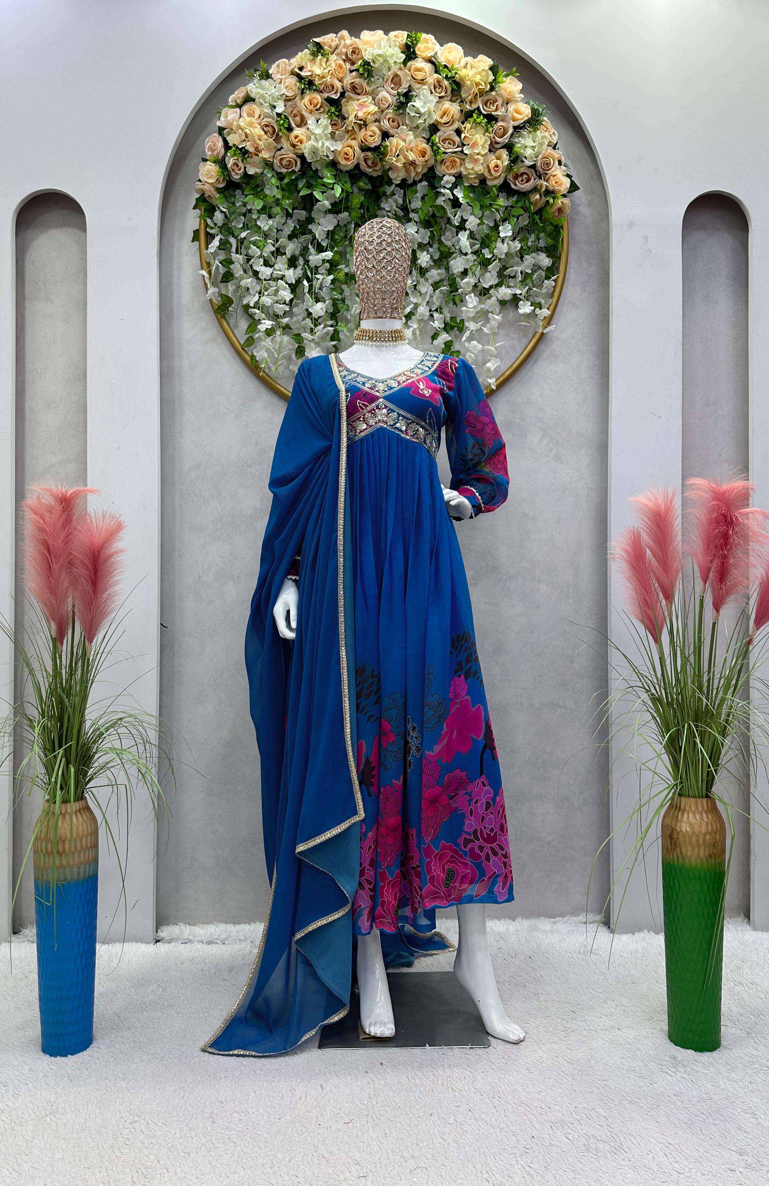 Jinaam-1451 designer faux georgette wholesale suit