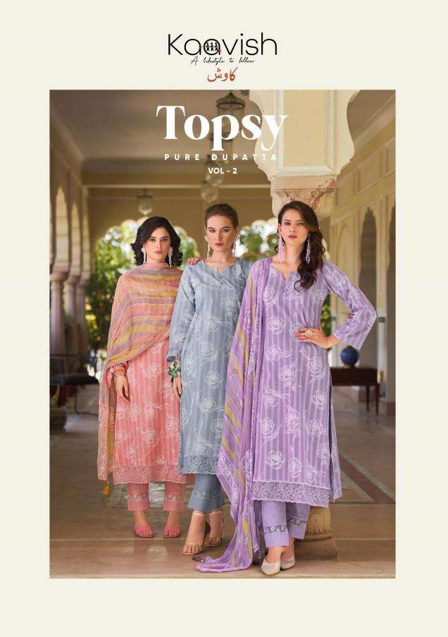 Kaavish topsy vol 2 series 1441-1444 lawn cotton wholesale suit