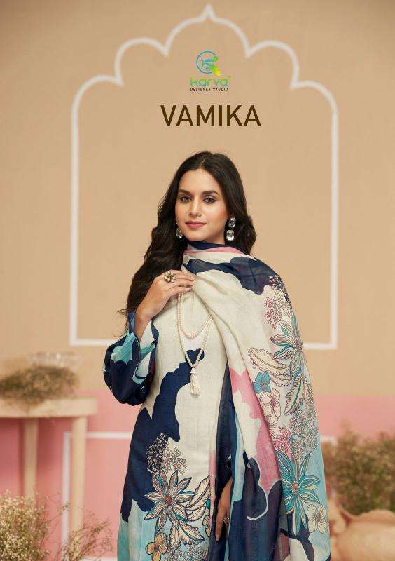 Karva vamika series 01-04 viscose muslin wholesale suit