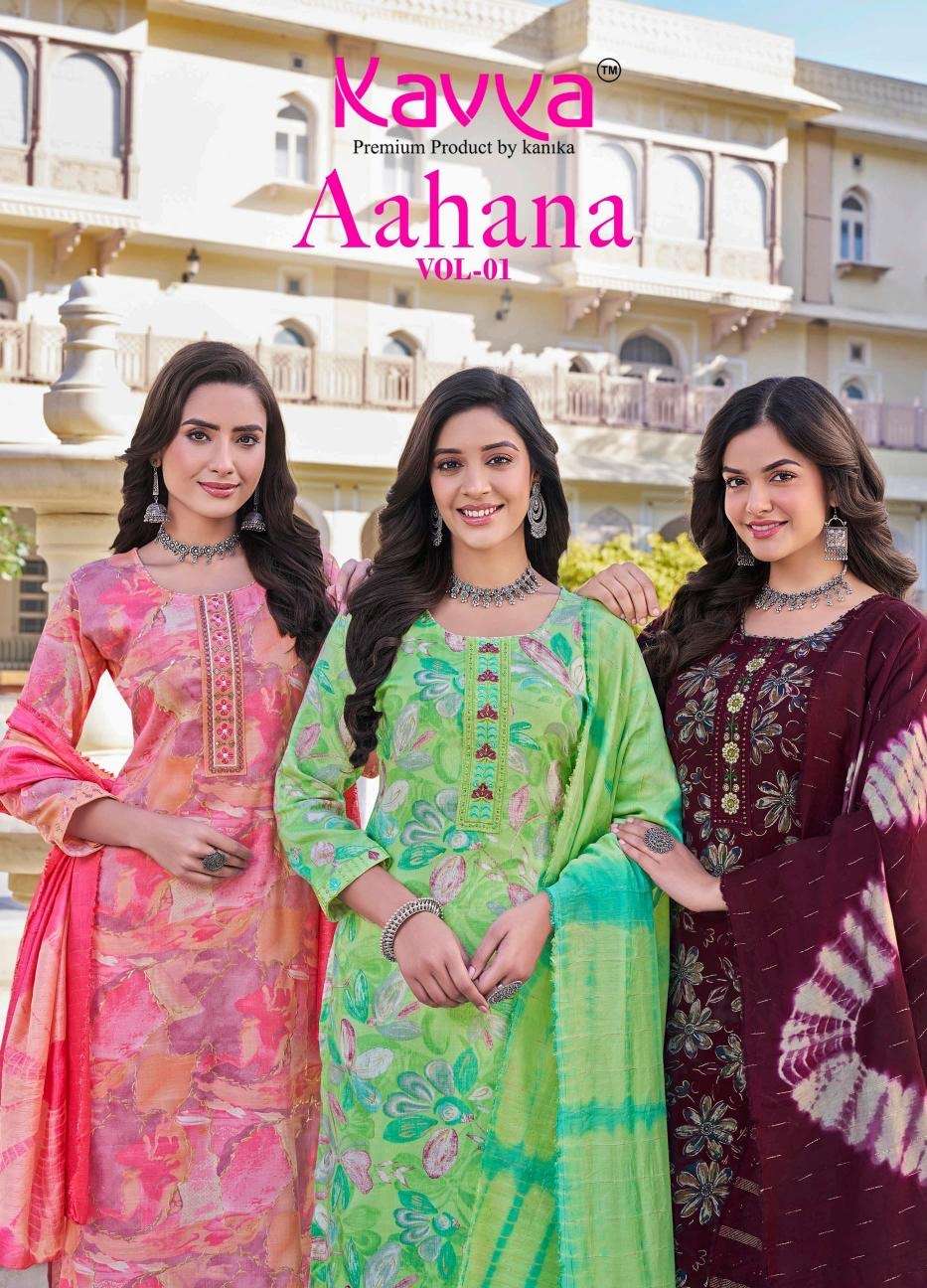 Kavya ahana vol 1 series 1001-1010 capsule wholesale suit