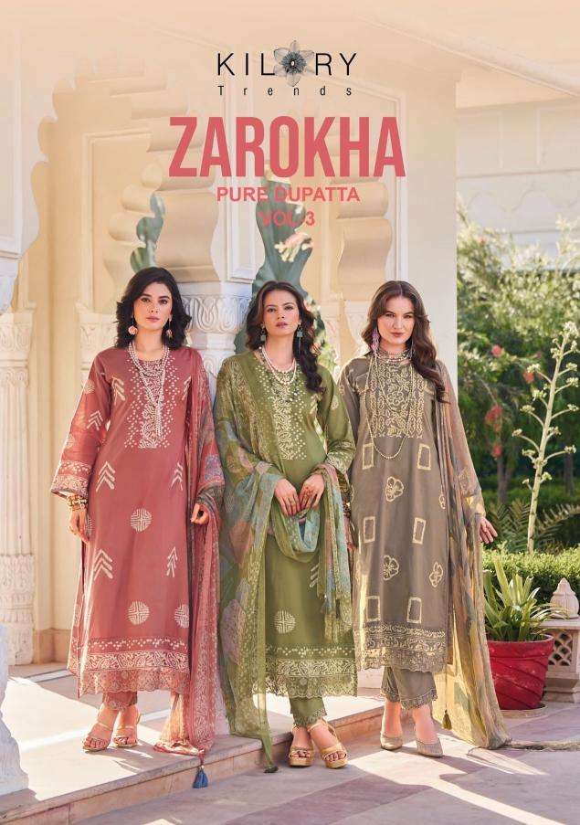 Kilory trends zarokha vol 3 series 1491-1498 lawn cotton wholesale suit