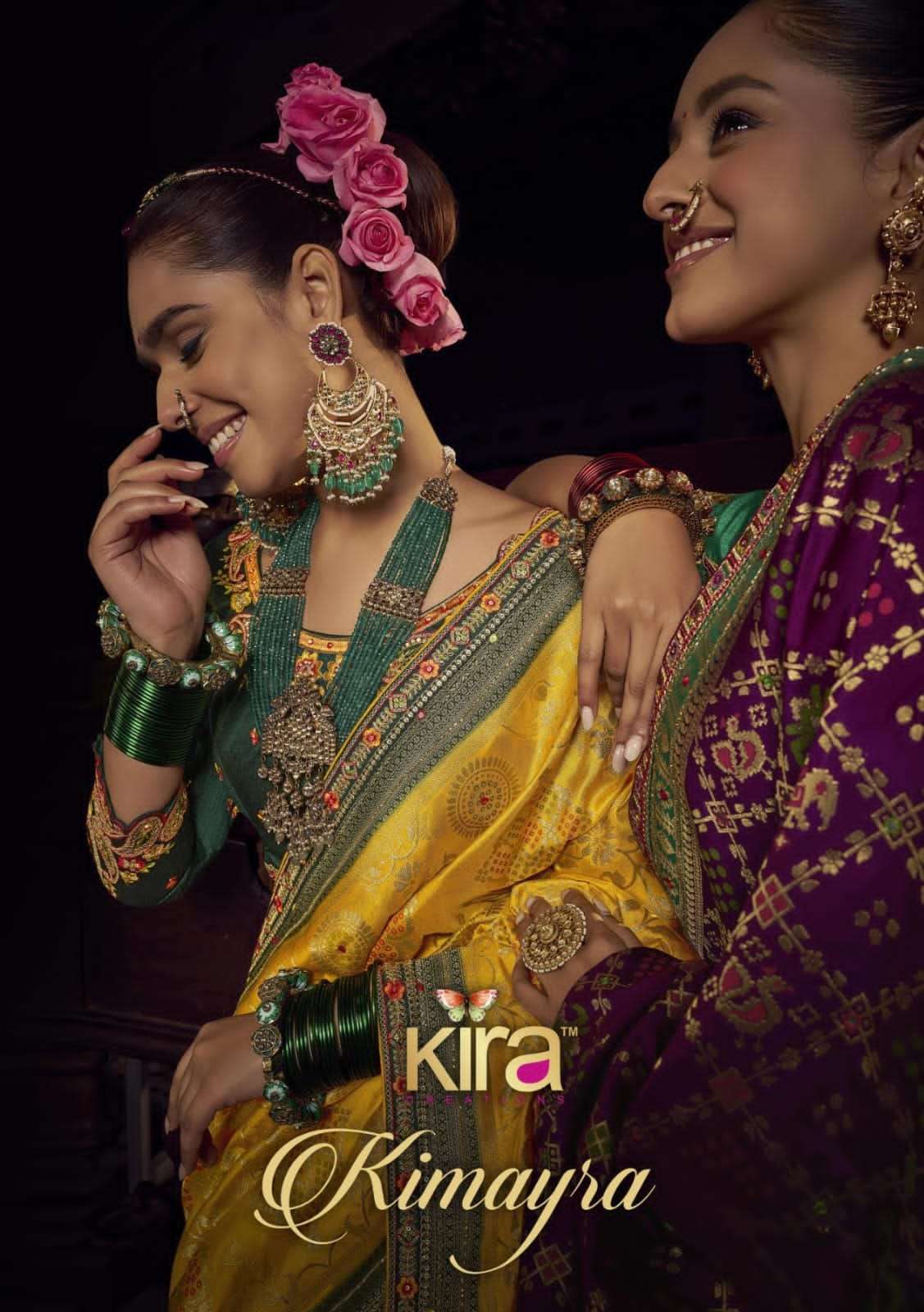 Kira Kimayra Pure Viscous Dola saree with Handwork Blouse 