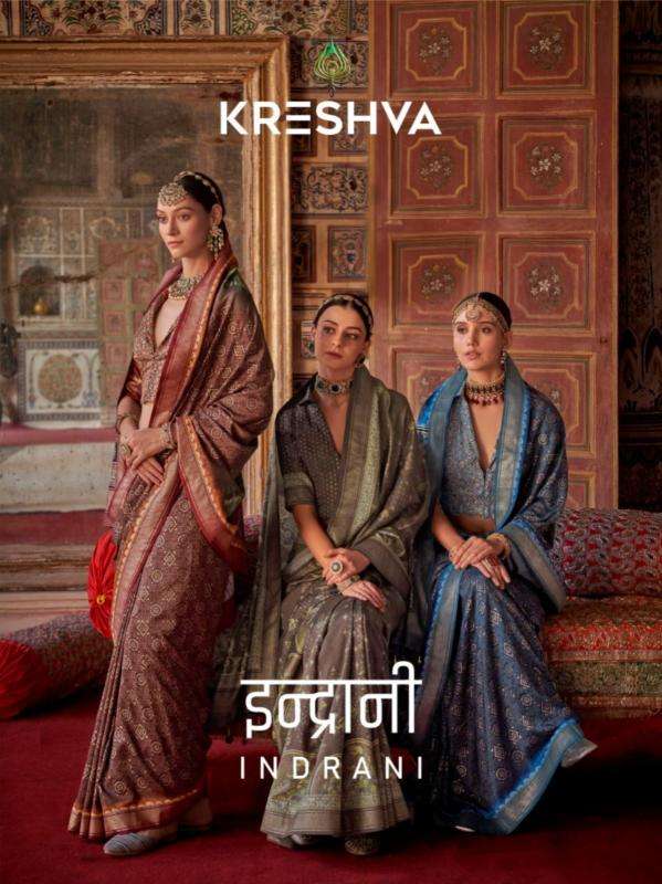 kreshva indrani series 797-805 silk wholesale saree