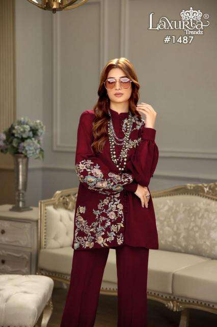 Laxuria trendz 1487 faux georgette co-ord sets