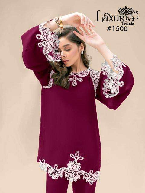 Laxuria trendz 1500 vichitra silk wholesale pakistani kurti