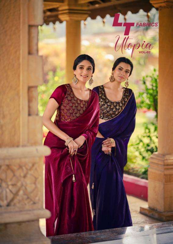 lt fashions utopia vol 2 series 201-206 MALAI SILK wholesale saree